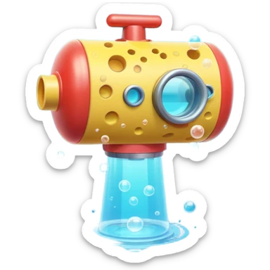 süngerbubble machine object icon, small bubble blower device, bubbles floating out, colorful toy-like design, 3D cartoon, mobile game icon style, centered, clean background, no text, no watermark
 sticker