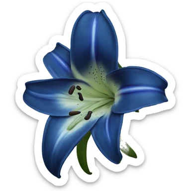 dark blue stargazer lily sticker