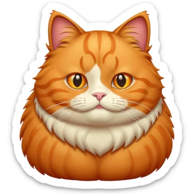 Fat cat orange sticker