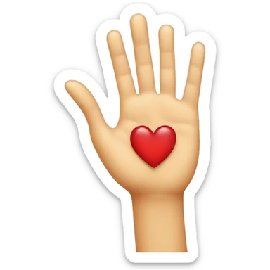 Hands making heartfelt pleasing with heart inside sticker
