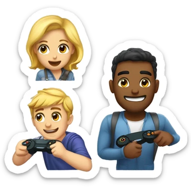 Meu namorado jogando videogame com os amigos sticker