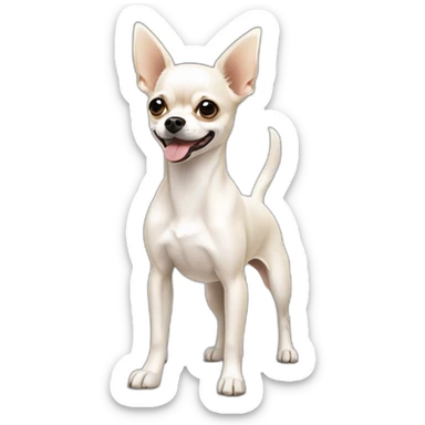 perro Chihuahua y perro maltés blanco sticker