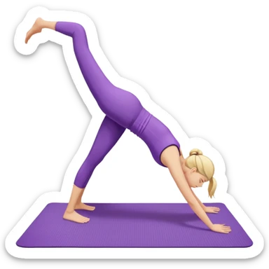 Yoga Mat purple sticker