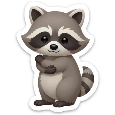 Cute Racoon Hug sticker