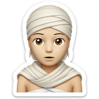 Mummy in white t-shirt sticker