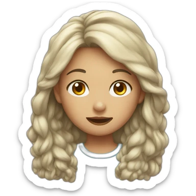 wash face girl sticker