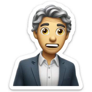 Shocked real estate agent  sticker