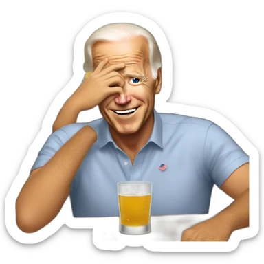 Joe Biden drunk sticker