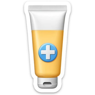 cream medicine in a medicine tube sticker