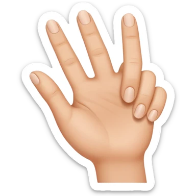 a pointer and thumb finger touching together sticker