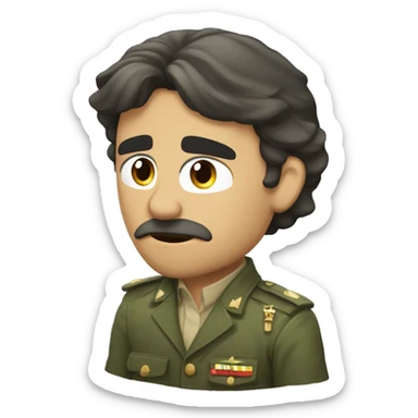 Rana yendo a la guerra asustada sticker