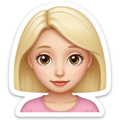 shy vanilla cream with big eyes, rosy cheeks, and a small smile sticker