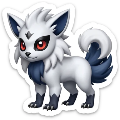 Absol-Zorua-Fakémon-hybrid-creature (full body)  sticker
