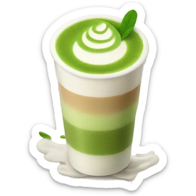 Matcha tea latte sticker