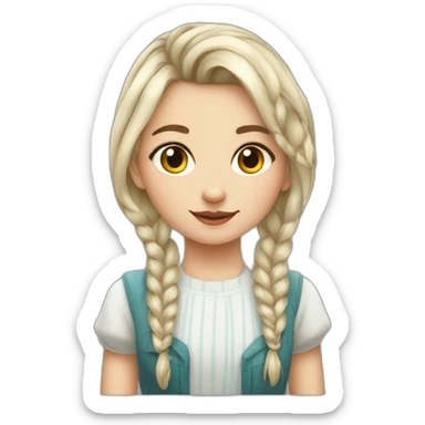 belarussian girl wirh shor hair piercing an sticker