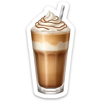 Latte frío sin crema batida sticker