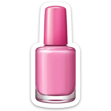 pink nail polish bottle sticker