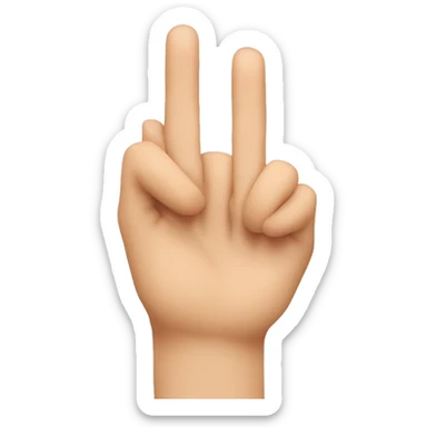 hand gesture with index finger extended and thumb extended in an L shape, other fingers folded down, palm facing viewer sticker