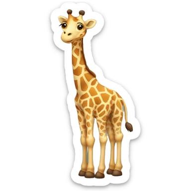 full body, cute giraffe with short neck  sticker