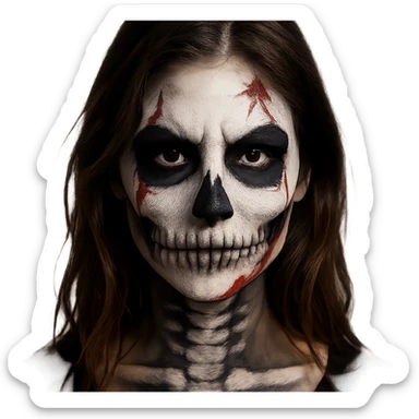 Halloween makeup, remove background sticker