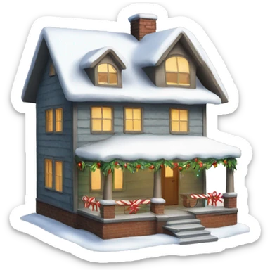 christmas house  sticker