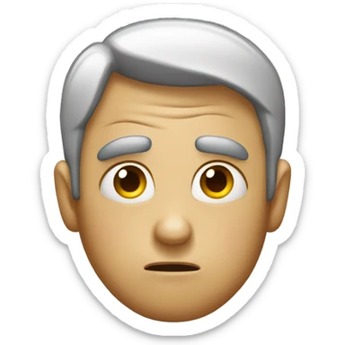 A person who rolls their eyes in dissatisfaction. sticker