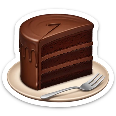 Chocolate cake sticker