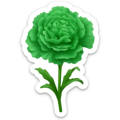 Green carnation  sticker