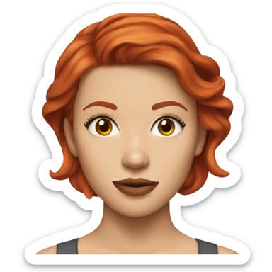 Scarlett Johansson red hair  sticker