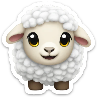 lamb plush sticker