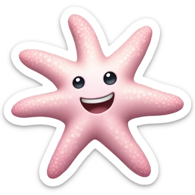pastel pink starfish sticker