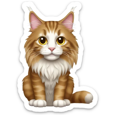 Maine Coon Cat Breed Full Body sticker