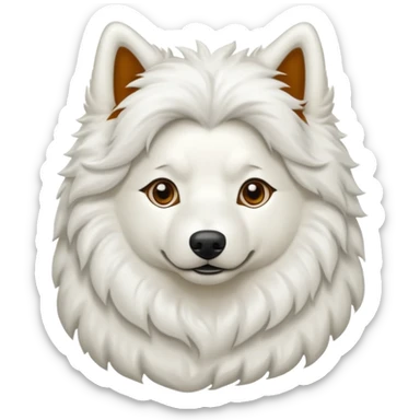 Haz a un samoyedo con mezcla de leon sticker