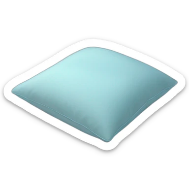 Very soft light blue bed pillow sticker