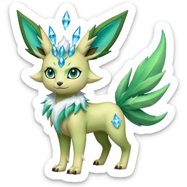 Vul-Amaura-Leafeon-Fakémon-Digimon-fusion (full body) sticker