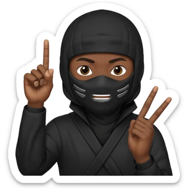 🖕🏻🥷🏽 sticker