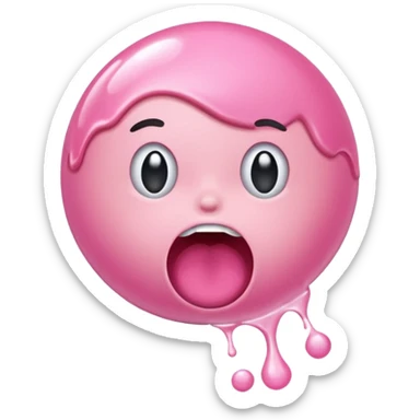 chewed bubble gum splash sticker