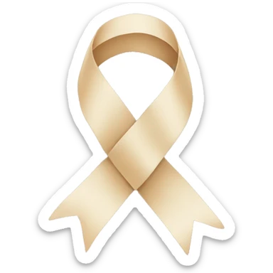 Beige ribbon  sticker