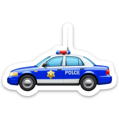 police car de face sticker