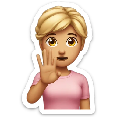 annoyed girl stop hand sticker