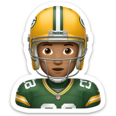 Green Bay packers player sticker