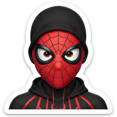 miles morales face mask sticker