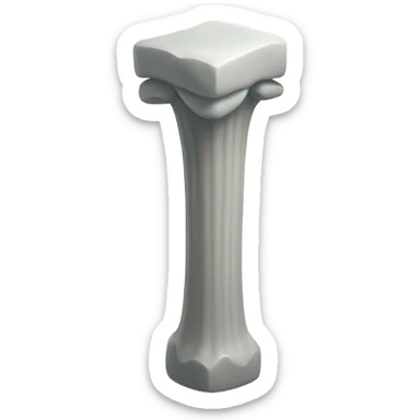 A pillar with teeth all over it  sticker