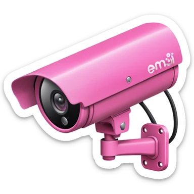 Security Camera pink with graffity sticker