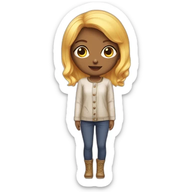 Poupée si sticker