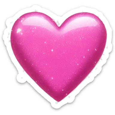 Pink sparkle heart  sticker