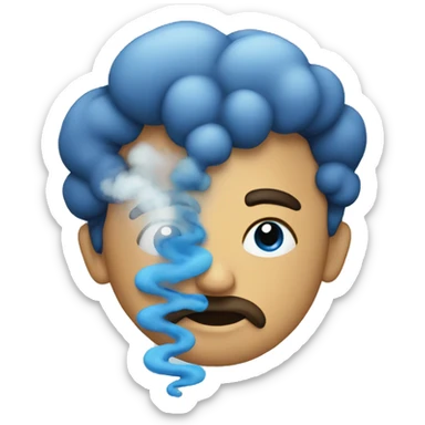 blue smoke sticker
