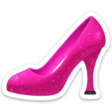 hot pink sparkly heel sticker