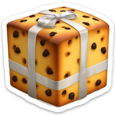 un panettone, tradicionalmente decorado con frutas confitadas y pasas. sticker