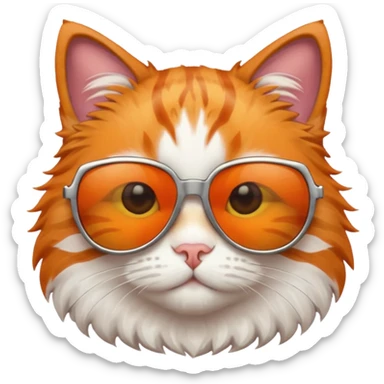 Cat with sunglasses sticker
